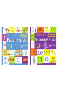 Справочник в таблицах. Русский язык. Английский язык. 1-4 кл. (комплект из 2-х книг)