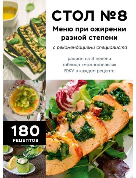 Стол №8. Меню при ожирении разной степени