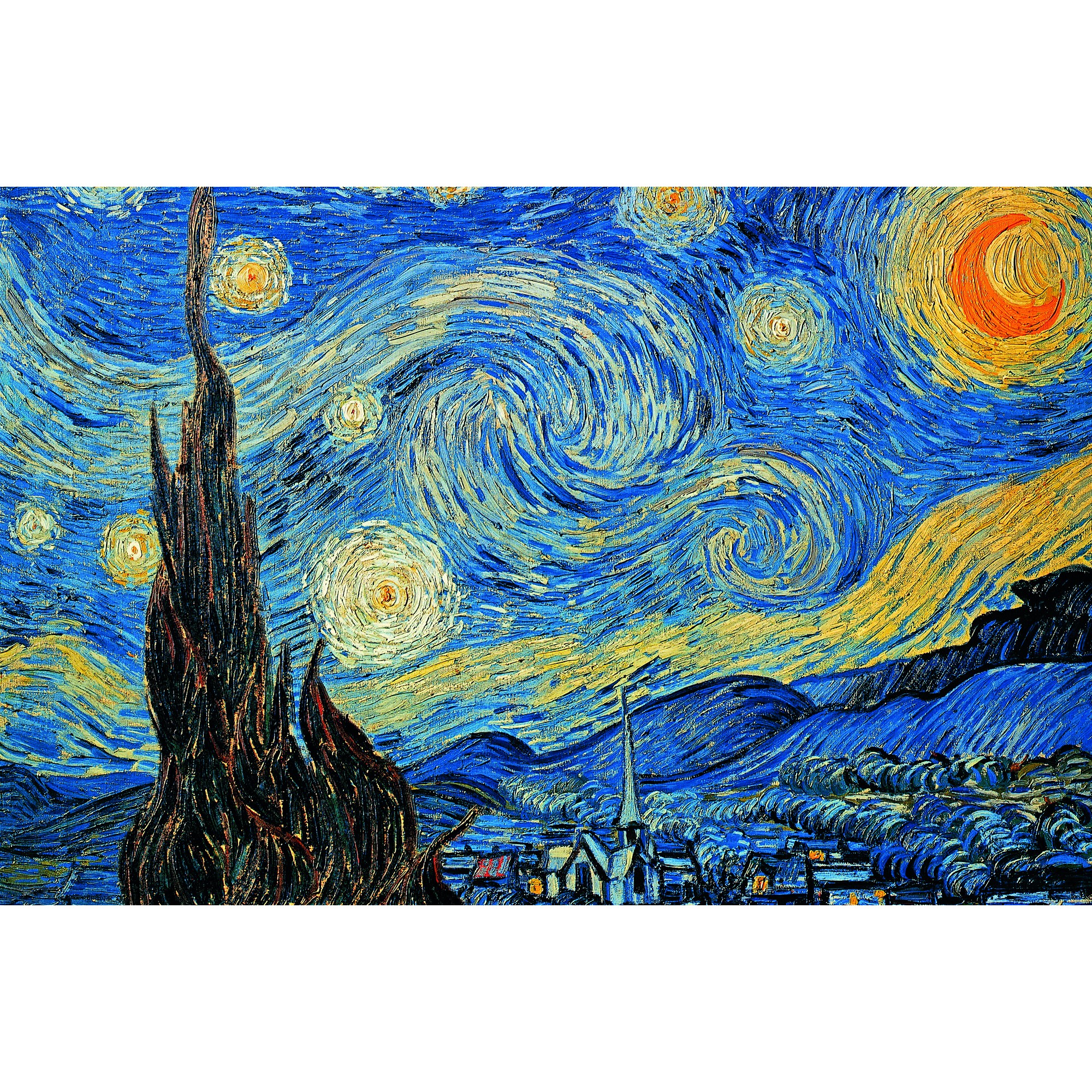 Картина звездная ночь. «Звёздная ночь» Ван Гог. Ванн ног Звёздная ночь. Звездная ночь Ван Гог 1889. Ваня Гог Звездная ночь.